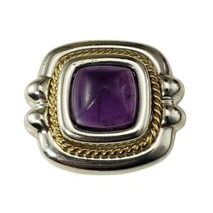 Tiffany & Co Folding Mirror Monogram #19083 18K Yellow Gold Amethyst Ring #21179